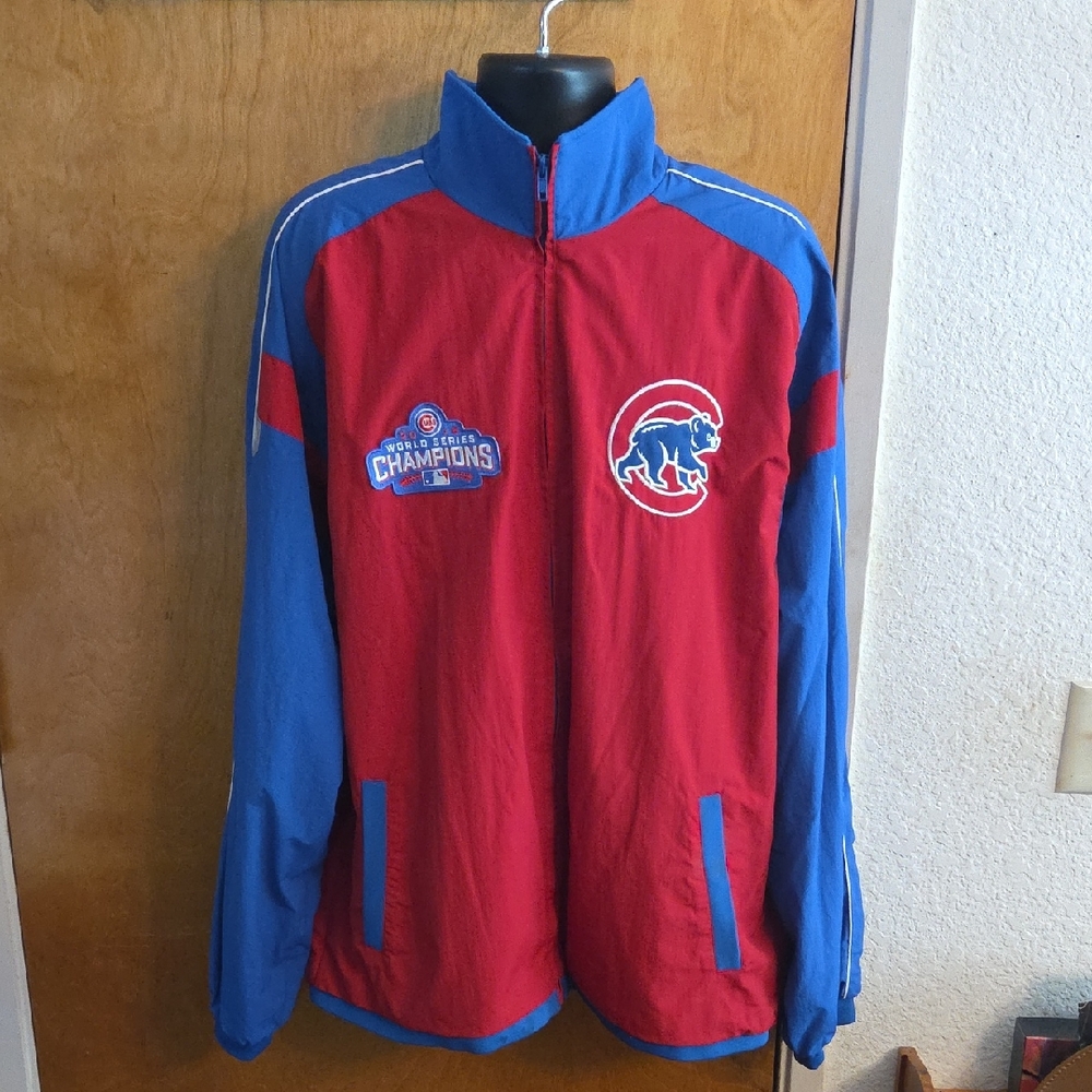 Vintage 2016 World Series Chicago Cubs Majestic Jacket MLB Baseball Size XXL
